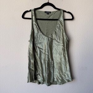J.Crew Sage Green Satin Tank Top Size L